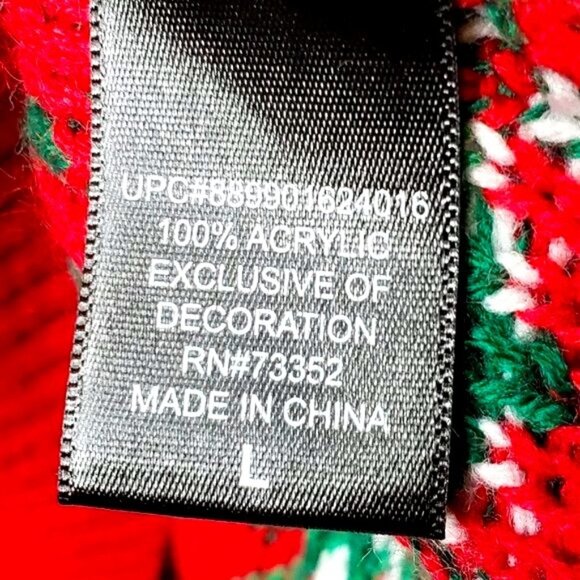 33Degress Llama with Scarf Holiday Christmas Ugly Sweater Men's Party Chunky L - Picture 4 of 5